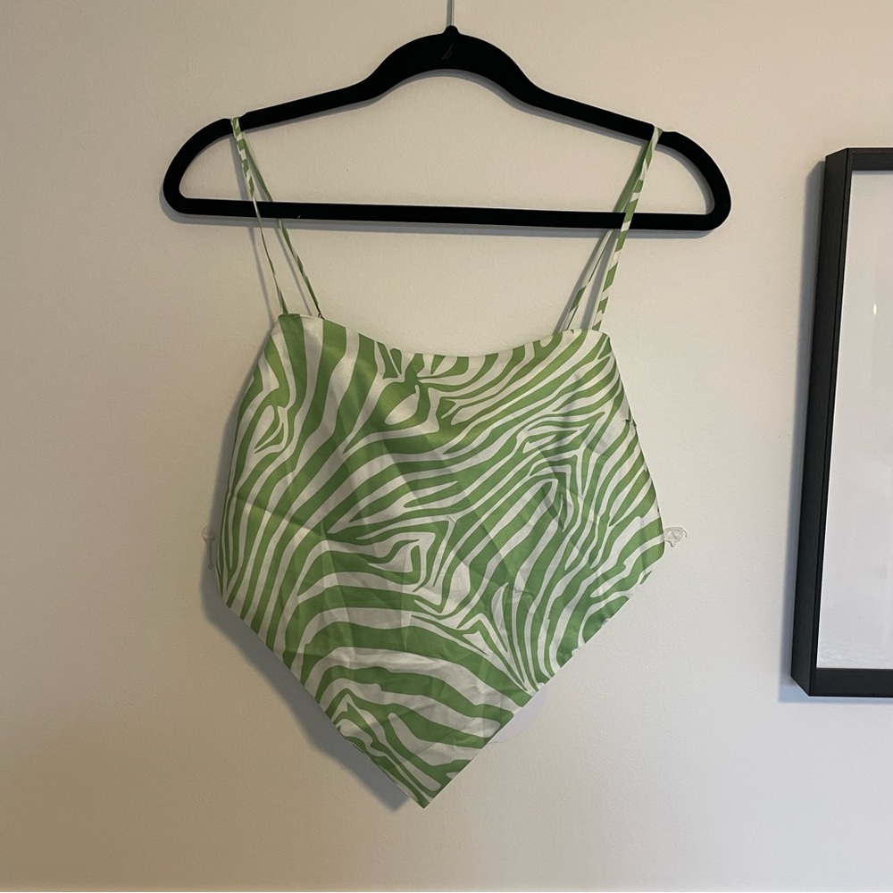 NWT Princess Polly zebra print scarf top with adjustable straps